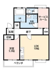 ユーミクラA棟の物件間取画像